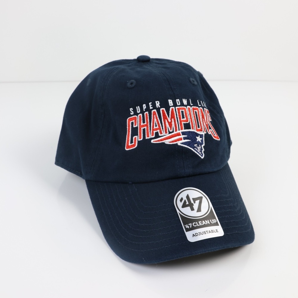 New England Patriots Super Bowl LIII Champions '47 Clean Up, OSFA Blue, Hat Cap
